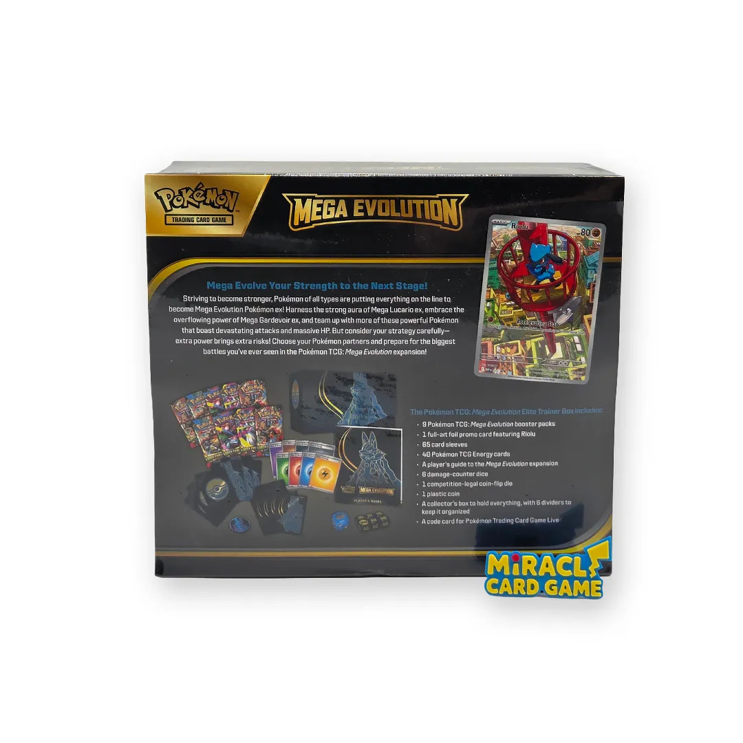 ด้านหลัง Pokemon TCG Mega Lucario ETB