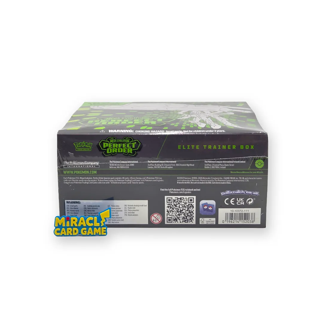 ด้านล่างกล่อง Pokemon TCG ME03 Perfect Order ETB