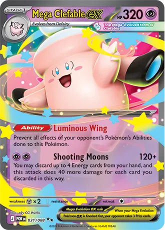 ภาพตัวอย่างการ์ด Mega Clefable ex - RR - ME03-031/088