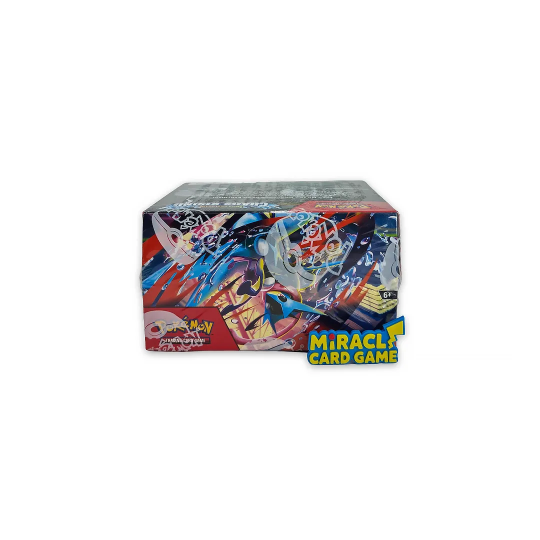 ด้านบนกล่อง Pokémon TCG ME04 Chaos Rising Booster Box