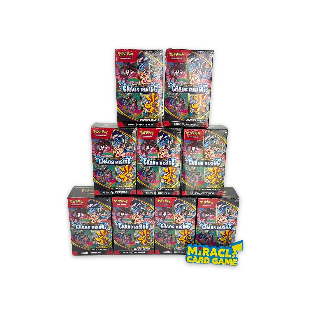 กองคาร์ตั้นกล่อง Pokémon TCG ME04 Chaos Rising Booster Bundle