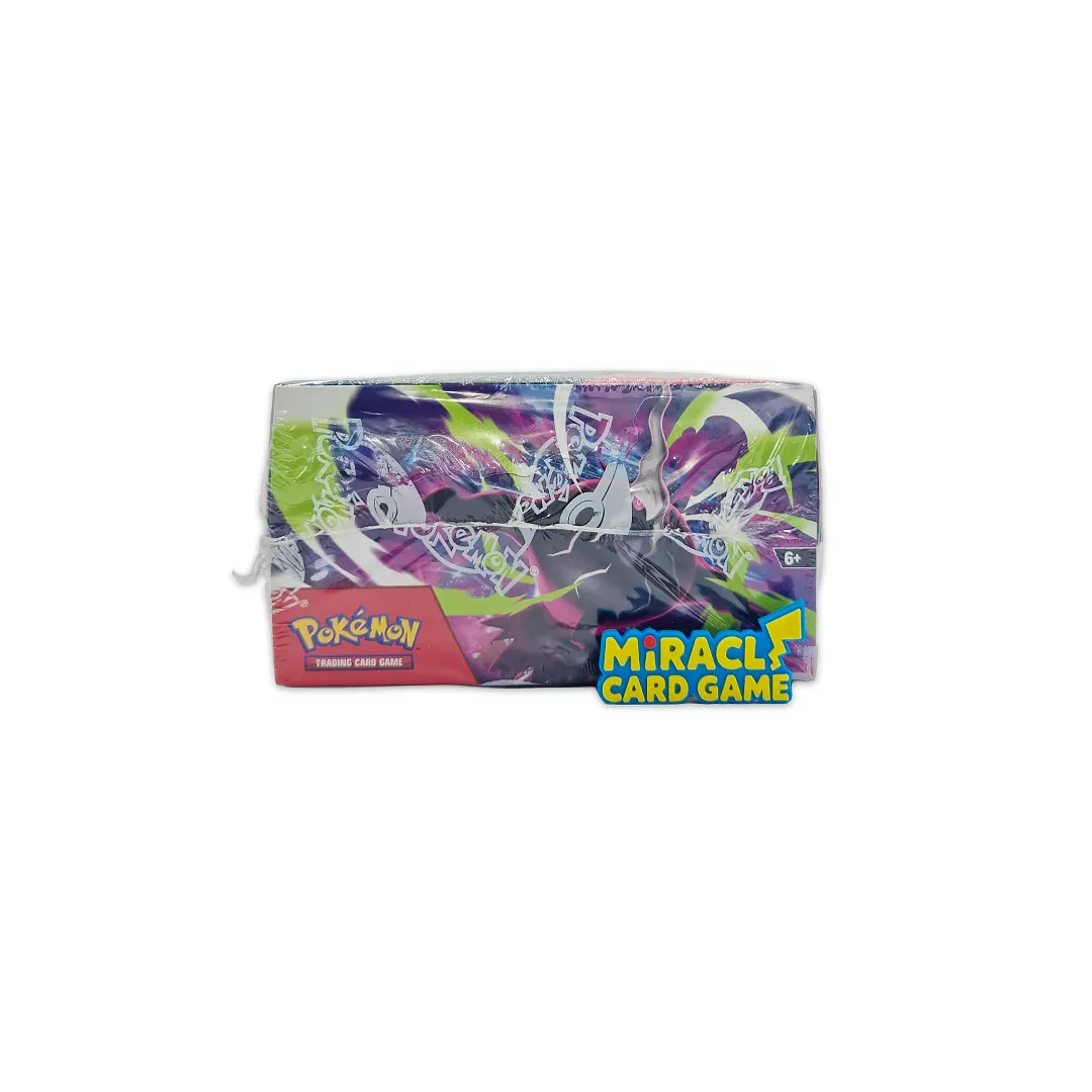 ด้านบนกล่อง Pokémon TCG ME05 Pitch Black Booster Display